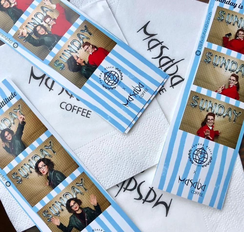 Photo booth strip Masaba Coffee